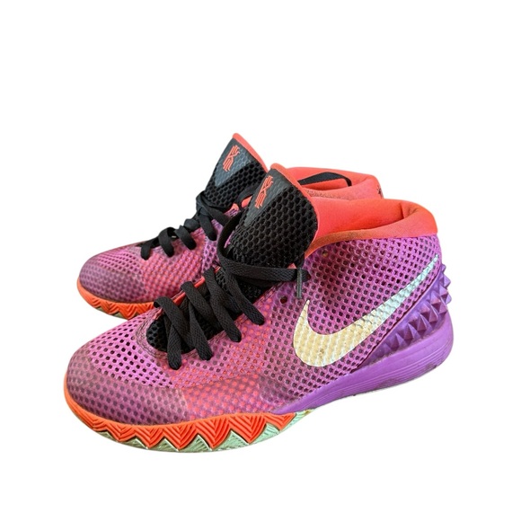 Nike Kyrie 1 Easter Size 6Y  Purple Orange 717219-508 - Picture 3 of 6